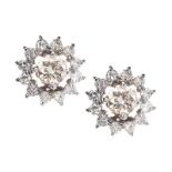 18CT WHITE GOLD DIAMOND EARRINGS