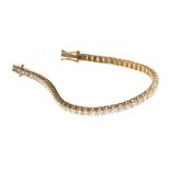 18CT GOLD DIAMOND TENNIS BRACELET