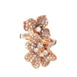 9CT ROSE GOLD FLOWER RING