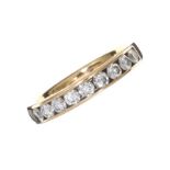 9CT GOLD DIAMOND HALF ETERNITY RING