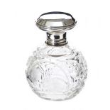 STERLING SILVER TOPPED PERFUME DECANTER
