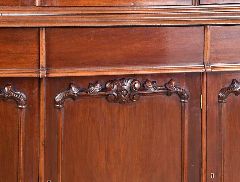 VICTORIAN MAHOGANY BOOKCASE - Image 10 of 11