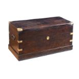 GEORGIAN MAHOGANY MILITARY TRUNK