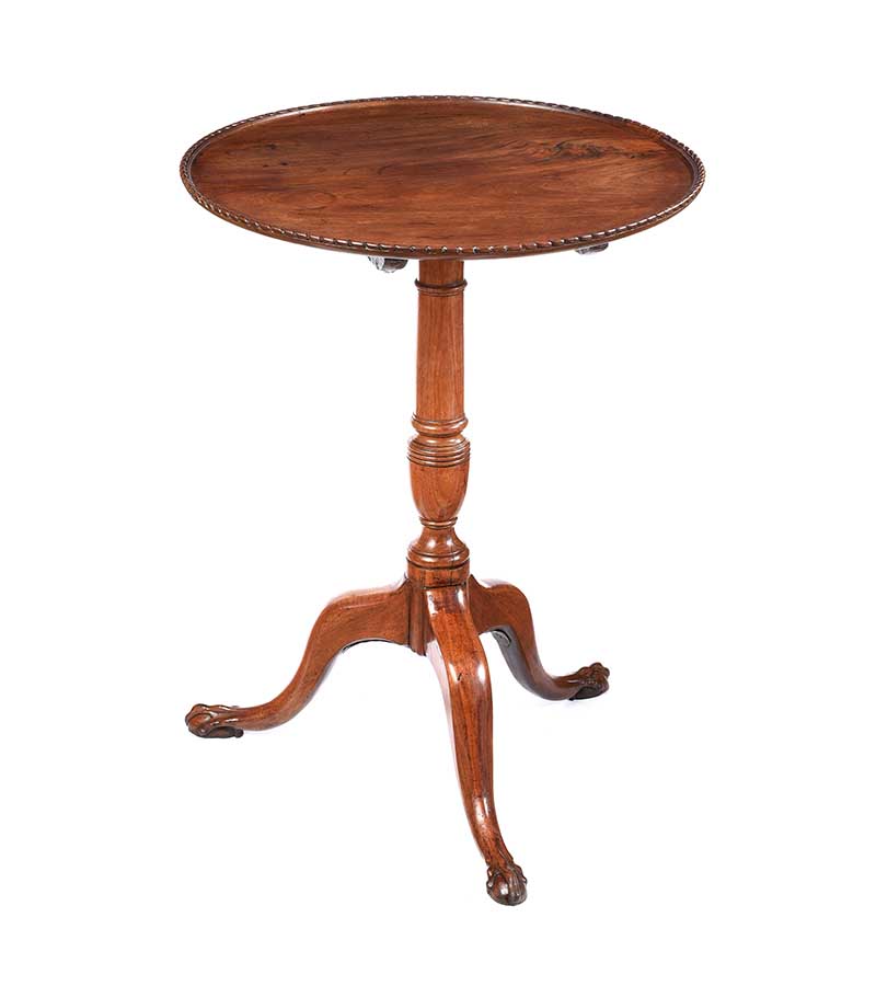 GEORGIAN MAHOGANY SNAP TOP LAMP TABLE