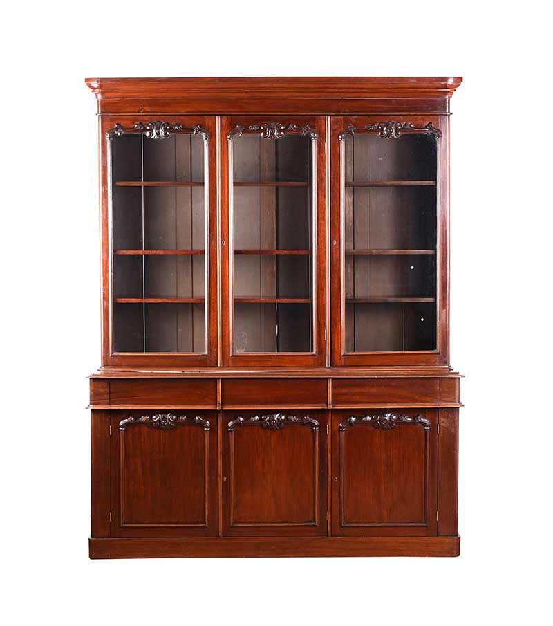 VICTORIAN MAHOGANY BOOKCASE - Image 5 of 11