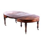 VICTORIAN ROSEWOOD DINING ROOM TABLE