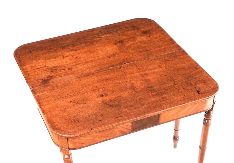 VICTORIAN MAHOGANY TURN OVER LEAF TEA TABLE - Image 6 of 7