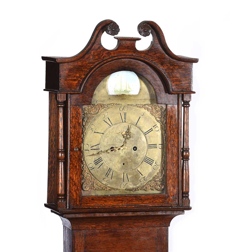 OAK LONGCASE CLOCK - Image 2 of 6