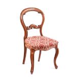 VICTORIAN MAHOGANY BALLOON BACK OCCASIONAL CHAIR