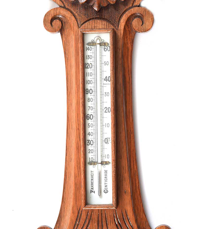 VICTORIAN OAK BAROMETER - Image 3 of 5