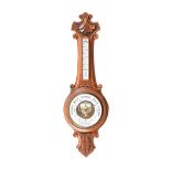 VICTORIAN OAK BAROMETER