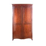 EDWARDIAN MAHOGANY TWO DOOR WARDROBE