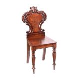 VICTORIAN MAHOGANY HALL CHAIR