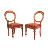 PAIR OF VICTORIAN BALLOON BACK SIDE CHAIRS