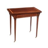 EDWARDIAN TURN OVER LEAF CARD TABLE