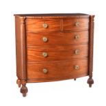 REGENCY MAHOGANY CHEST OF DRAWERS