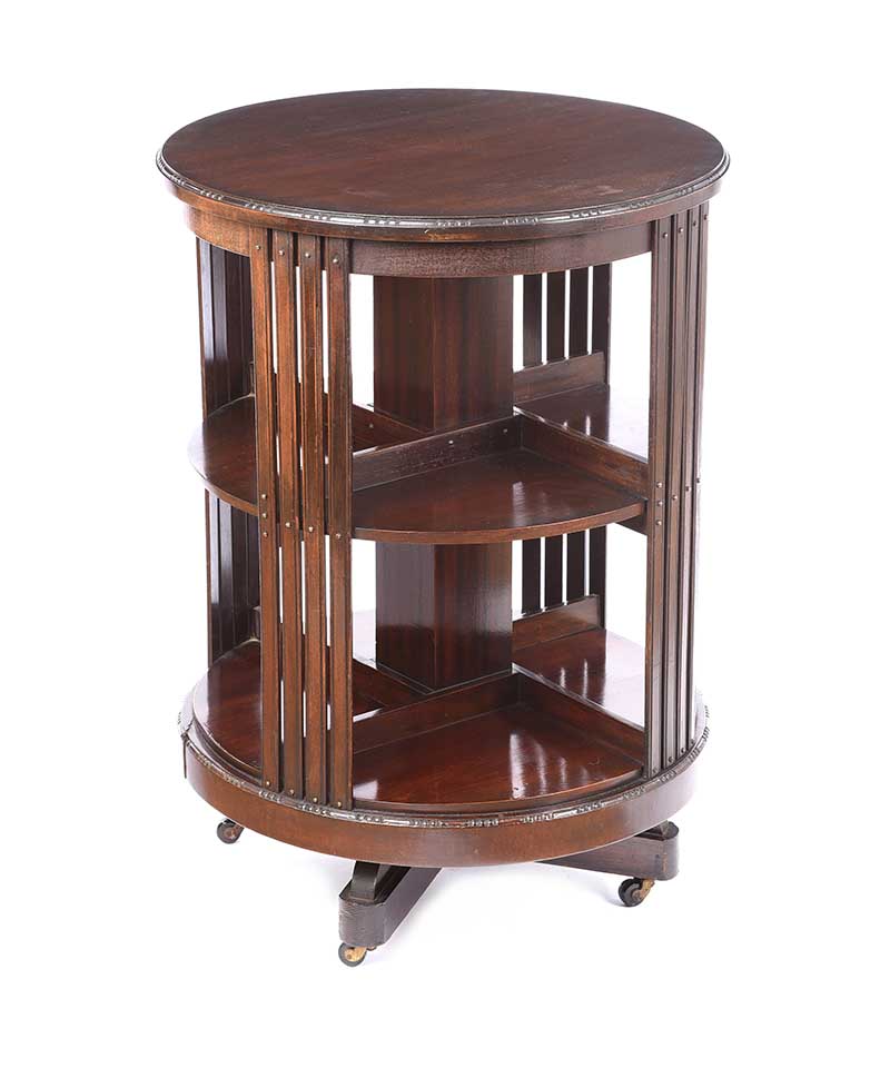 EDWARDIAN REVOLVING BOOKCASE