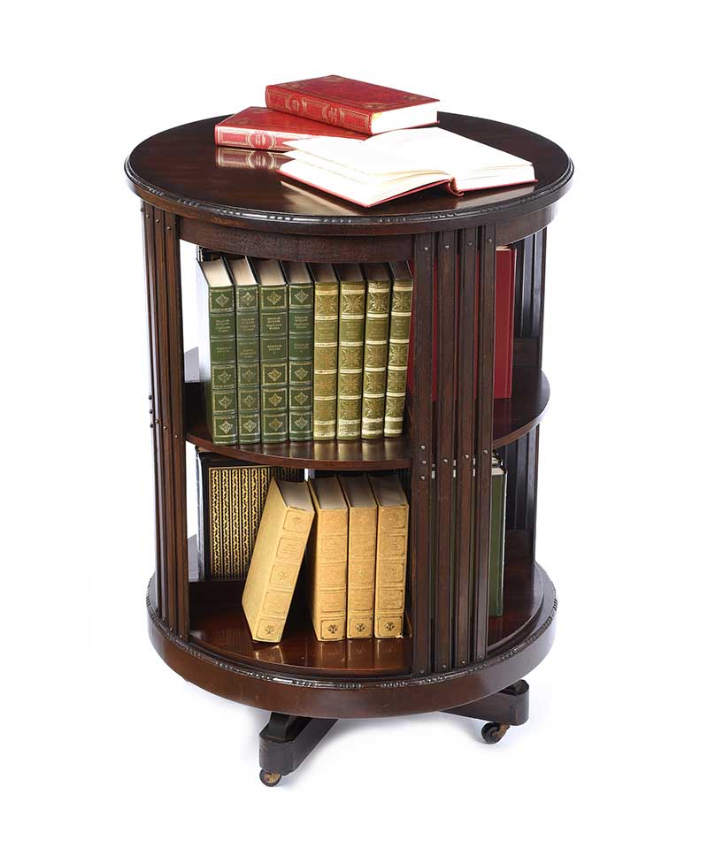 EDWARDIAN REVOLVING BOOKCASE - Image 4 of 5