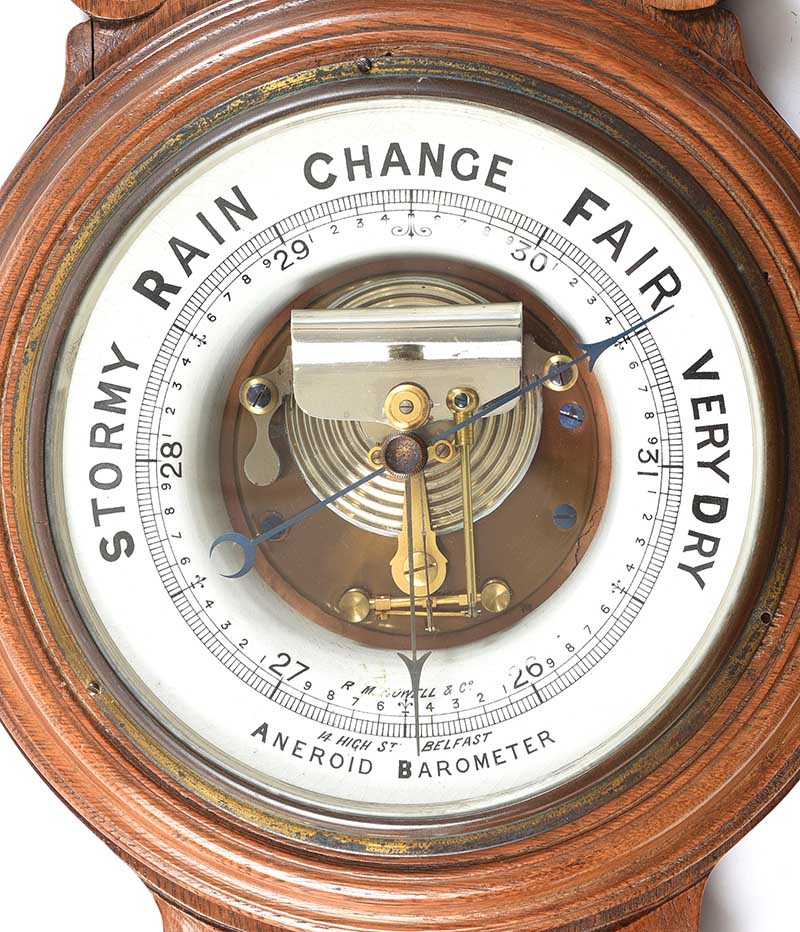 VICTORIAN OAK BAROMETER - Image 2 of 5