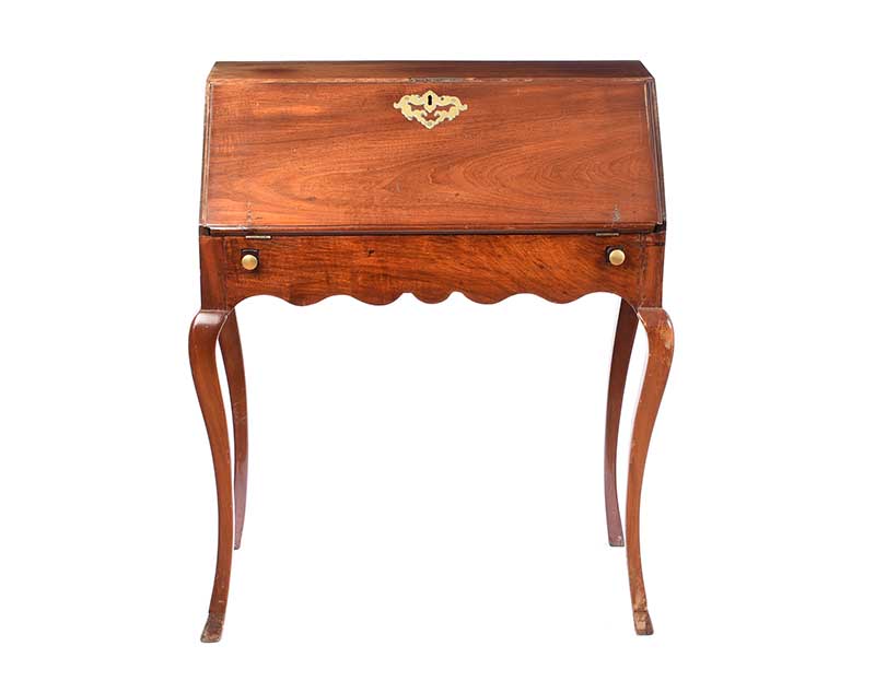 GEORGIAN MAHOGANY BUREAU - Image 6 of 7