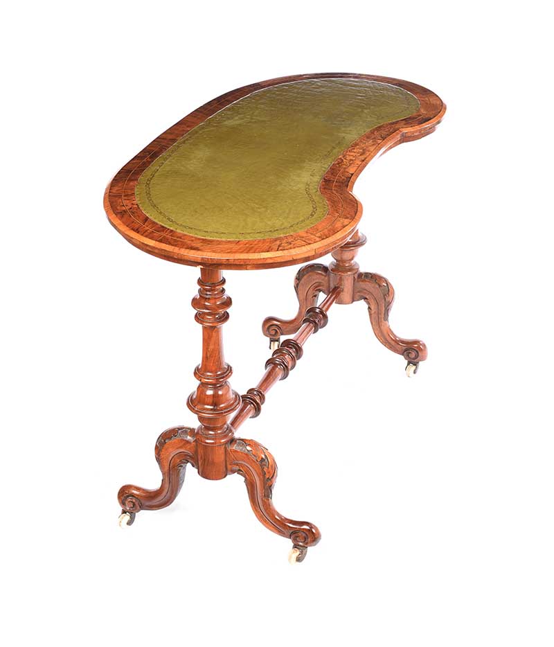 VICTORIAN WALNUT WRITING TABLE - Image 5 of 5