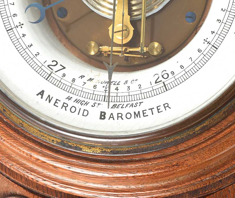 VICTORIAN OAK BAROMETER - Image 4 of 5