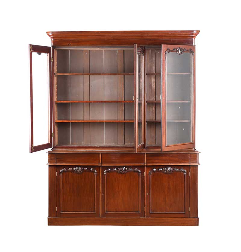 VICTORIAN MAHOGANY BOOKCASE - Image 4 of 11