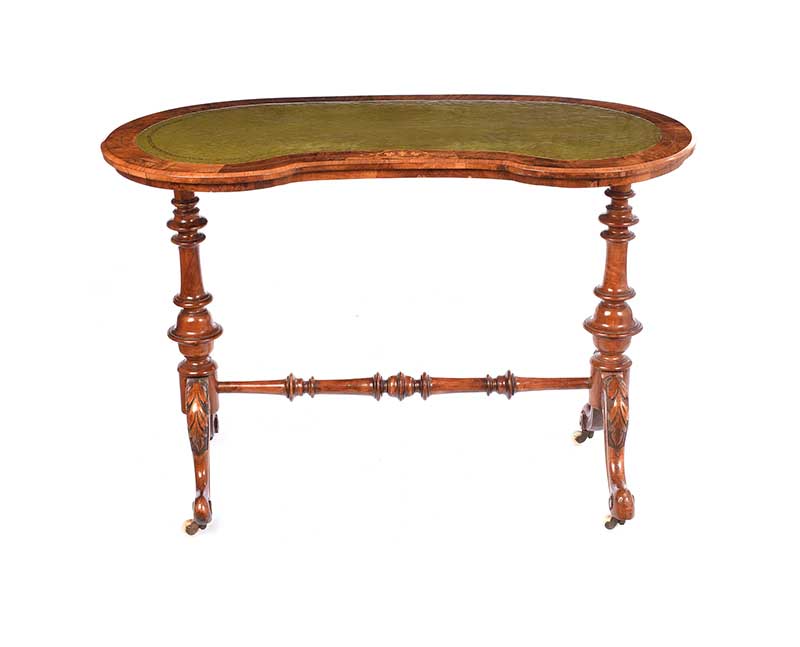 VICTORIAN WALNUT WRITING TABLE - Image 4 of 5