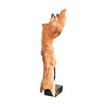 Wevner Groll - SULKING WOMAN - Carved Oak Sculpture - 78 x 18 inches - Unsigned