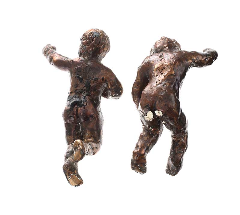 Hilary Bryson - PAIR OF PUTTI - Pair of Cast Bronze Sculptures - 8 x 5 inches - Unsigned - Image 4 of 4