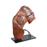 Wevner Groll - CLONAKENNY DONKEY - Carved Oak Sculpture - 48 x 32 inches - Unsigned