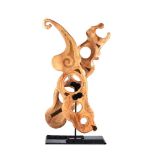 Wevner Groll - MOVEMENT - Carved Red Deal Sculpture - 82 x 42 inches - Unsigned