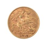 1912 GOLD HALF SOVEREIGN