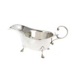 ASPREY OF LONDON, STERLING SILVER SAUCE BOAT