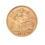 1911 GOLD HALF SOVEREIGN