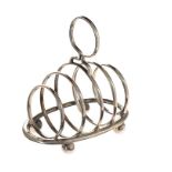 MINIATURE ANTIQUE STERLING SILVER TOAST RACK