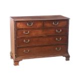 GEORGIAN MAHOGANY CHEST OF DRAWERS