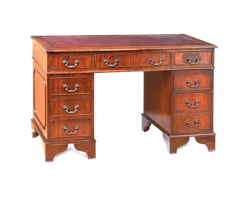 MAHOGANY PEDESTAL DESK