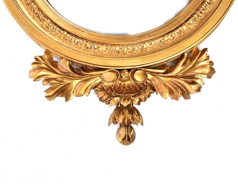 VICTORIAN GILT CONVEX MIRROR - Image 3 of 3