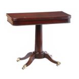 REGENCY MAHOGANY TURN OVER LEAF TEA TABLE