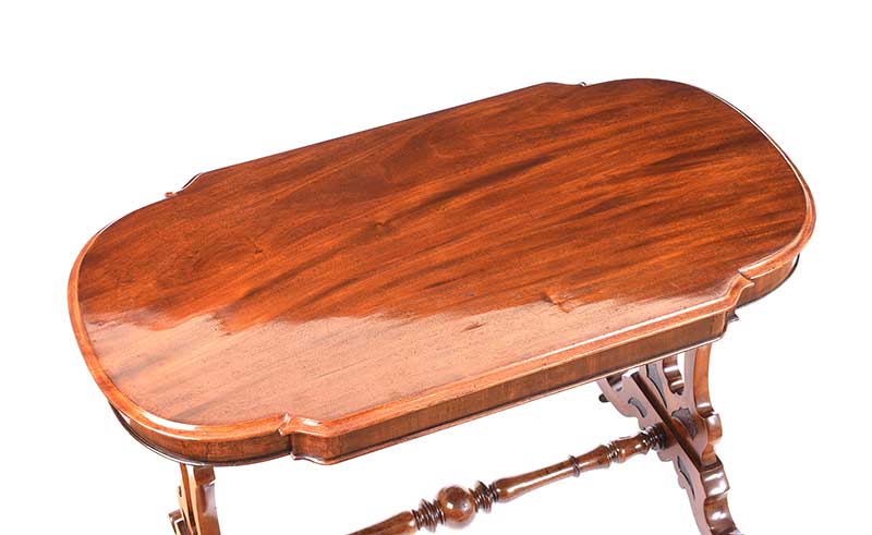 VICTORIAN MAHOGANY WRITING TABLE - Image 2 of 6