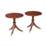 PAIR OF MAHOGANY LAMP TABLES