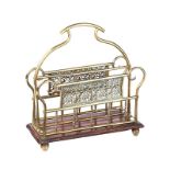 VICTORIAN BRASS MAGAZINE RACK