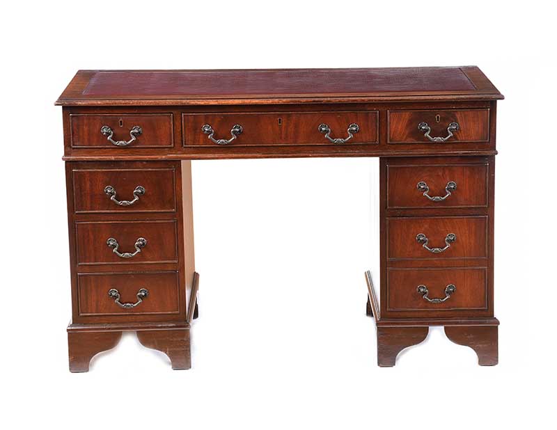 MAHOGANY PEDESTAL DESK - Image 6 of 6