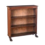 ANTIQUE MAHOGANY OPEN BOOKCASE