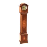 EDWARDIAN INLAID MAHOGANY GRANDDAUGHTER CLOCK