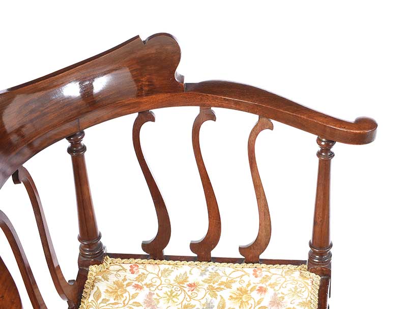 EDWARDIAN MAHOGANY CORNER CHAIR - Image 2 of 6