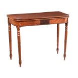 VICTORIAN MAHOGANY TURN OVER LEAF TEA TABLE