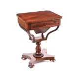 REGENCY MAHOGANY SEWING TABLE