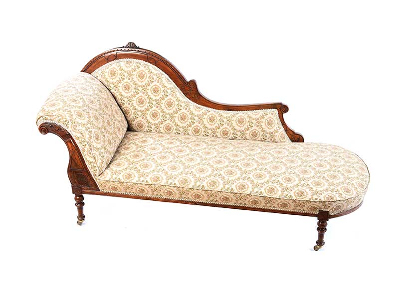 VICTORIAN MAHOGANY SINGLE END COUCH - Image 4 of 6